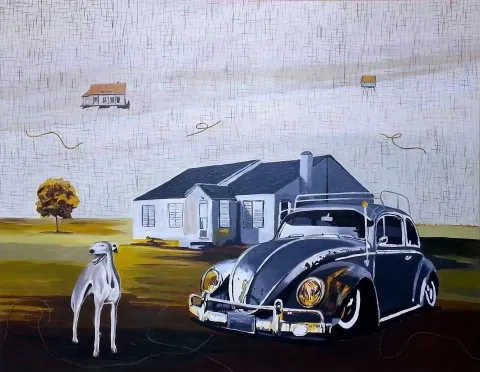 "Düş 11" eseri HAKAN ADA tarafından 2014 yılında 116x144 cm ölçülerinde Tuval üzeri akrilik boya tekniği ile yapılmıştır.