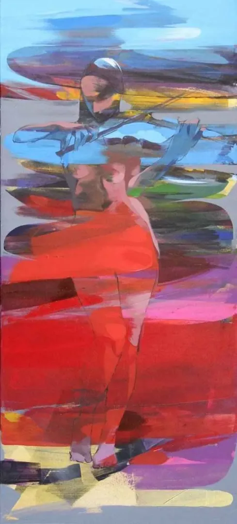 HAKAN ERASLAN — “isimsiz”, 2014 "isimsiz" eseri HAKAN ERASLAN tarafından 2014 yılında 110x50 cm ölçülerinde Tuval üzeri akrilik boya tekniği ile yapılmıştır.