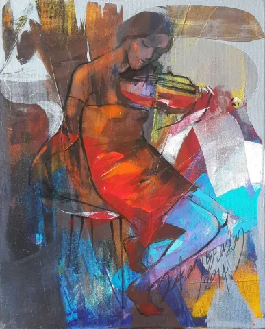 "isimsiz" eseri HAKAN ERASLAN tarafından 2014 yılında 33x41 cm ölçülerinde Tuval üzeri akrilik boya tekniği ile yapılmıştır.
