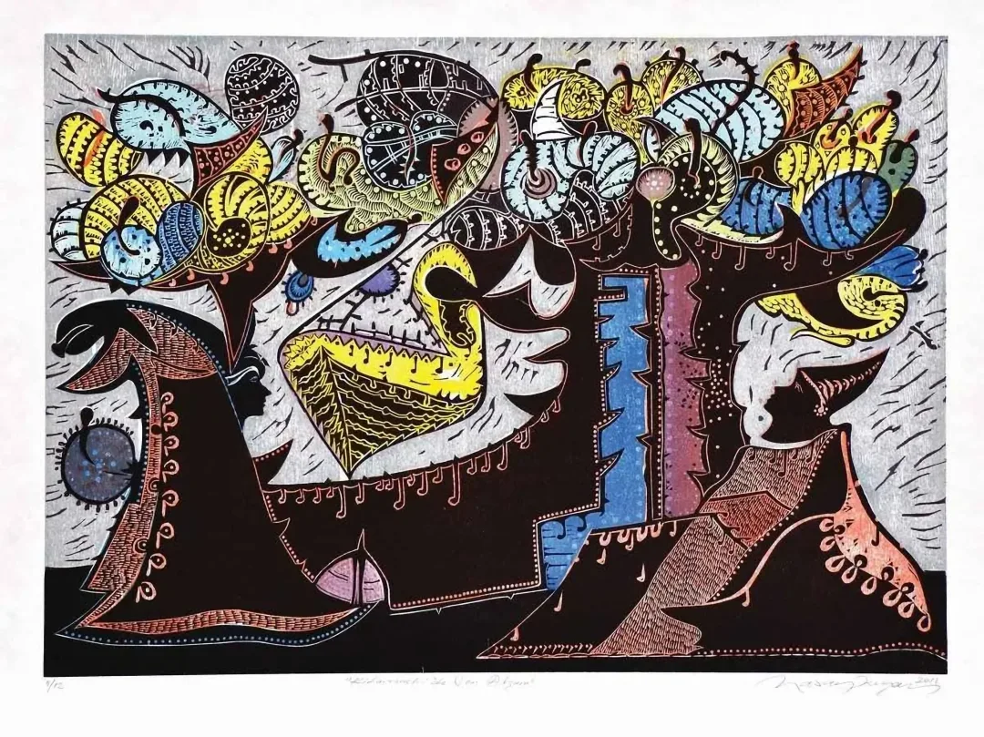 yakınlaştır "Arayış , Kitamachi-" eseri HASAN KIRAN tarafından 2012 yılında 60x84 cm ölçülerinde Ağaç Baskı tekniği ile yapılmıştır.