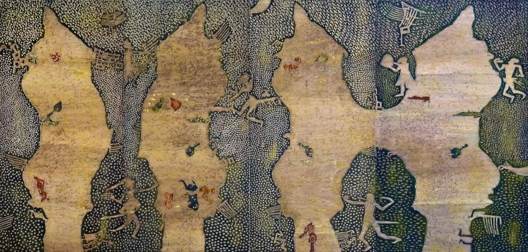 "Çatalhöyükte Yaşam II,-" eseri HASAN KIRAN tarafından 2014 yılında 170x340 cm ölçülerinde Ana Kalıp tekniği ile yapılmıştır.