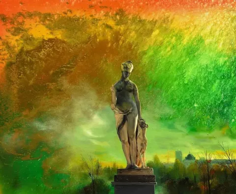 TURGUT AKARSU — “isimsiz”, 2014 "isimsiz" eseri TURGUT AKARSU tarafından 2014 yılında 38x46 cm ölçülerinde Tuval üzeri yağlı boya tekniği ile yapılmıştır.