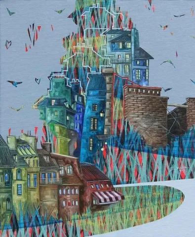 BAKİ BODUR — “isimsiz”, 2014 "isimsiz" eseri BAKİ BODUR tarafından 2014 yılında 46x38 cm ölçülerinde Tuval üzeri akrilik ve yağlı boya tekniği ile yapılmıştır.