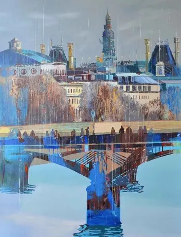 "isimsiz" eseri ÜMİT TÜRK tarafından 2014 yılında 116x89 cm ölçülerinde Tuval üzeri akrilik boya tekniği ile yapılmıştır.