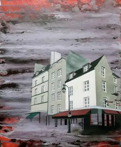 "isimsiz" eseri MEHMET YILDIRIM tarafından 2014 yılında 46x38 cm ölçülerinde Tuval üzeri akrilik boya tekniği ile yapılmıştır.