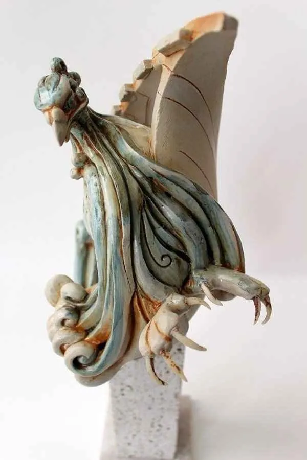 yakınlaştır "Anka,-" eseri KAMURAN AK tarafından 2014 yılında 20x15x46 cm ölçülerinde Stoneware, Döküm el ile şekillendirme, 1200 C tekniği ile yapılmıştır.
