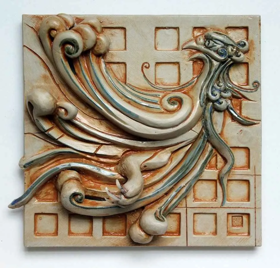 yakınlaştır "Jar Ptitsa,2-" eseri KAMURAN AK tarafından 2014 yılında 20x20x4 cm ölçülerinde Stoneware, Döküm el ile şekillendirme, 1200 °C tekniği ile yapılmıştır.