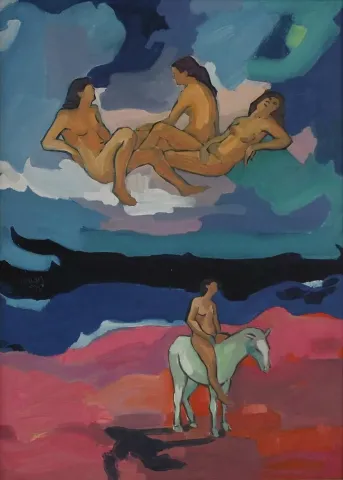 "İsimsiz" eseri OSMAN AKBAY tarafından 2005 yılında 70x50 cm ölçülerinde Tuval üzeri yağlı boya tekniği ile yapılmıştır.