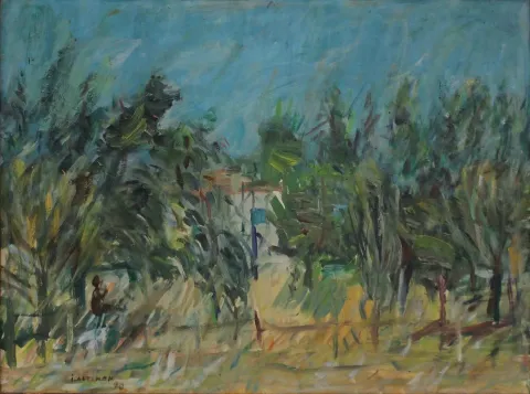 İSMAİL ALTINOK — “İsimsiz”, 1990 "İsimsiz" eseri İSMAİL ALTINOK tarafından 1990 yılında 60x80 cm ölçülerinde Tuval üzeri yağlı boya tekniği ile yapılmıştır.