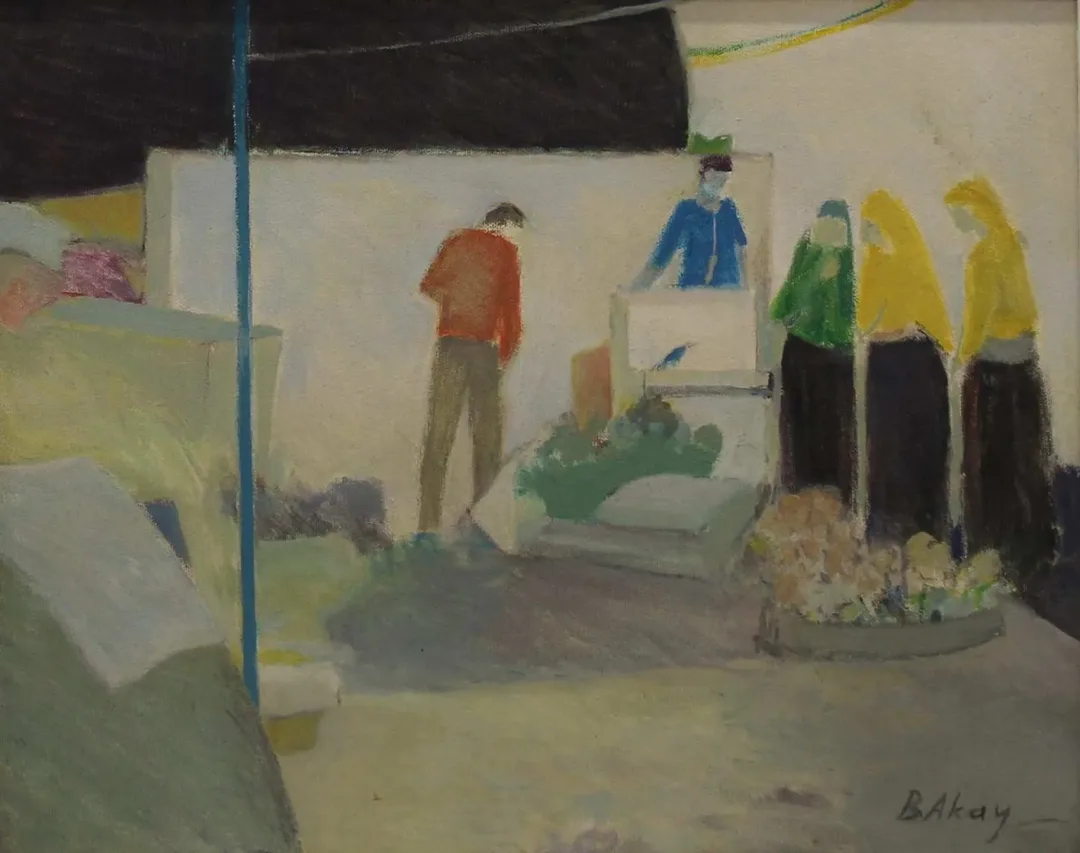 "İsimsiz" eseri BAHATTİN AKAY tarafından 32x40 cm ölçülerinde Tuval üzeri yağlı boya tekniği ile yapılmıştır.