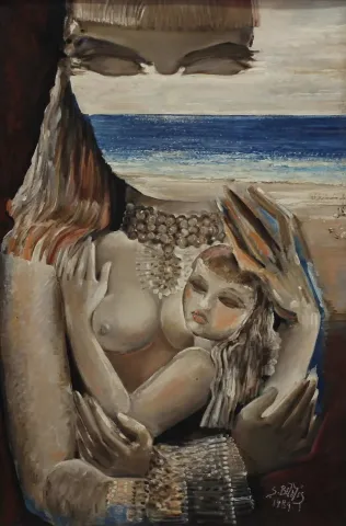 "Bekleyiş - II" eseri ŞADAN BEZEYİŞ tarafından 1989 yılında 73x48 cm ölçülerinde Tuval üzeri yağlı boya tekniği ile yapılmıştır.