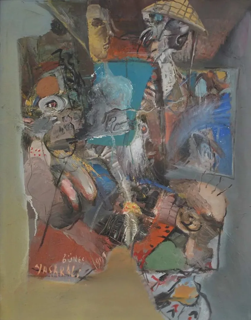 "İsimsiz" eseri YAŞAR ALİ GÜNEŞ tarafından 1999 yılında 65x50 cm ölçülerinde Tuval üzeri yağlı boya tekniği ile yapılmıştır.