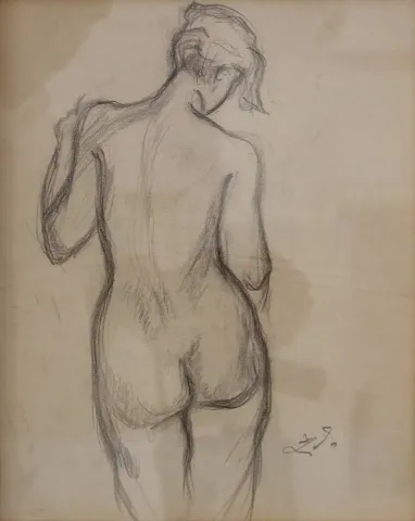 ZEKİ FAİK İZER — “İsimsiz” "İsimsiz" eseri ZEKİ FAİK İZER tarafından 28x22 cm ölçülerinde Desen tekniği ile yapılmıştır.