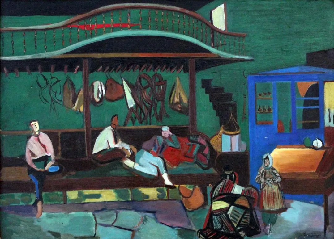 yakınlaştır "Ev İçi" eseri EREN EYÜBOĞLU tarafından 78x108 cm ölçülerinde Tuval üzeri yağlı boya tekniği ile yapılmıştır.