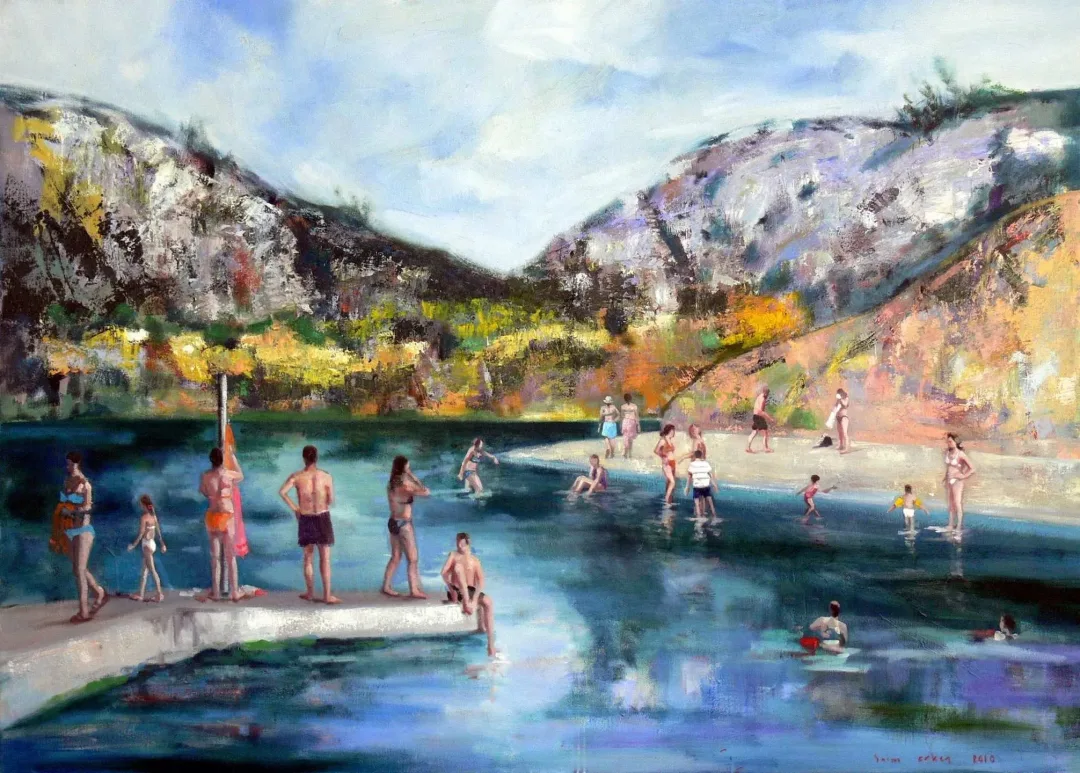 "İsimsiz" eseri SAİM ERKEN tarafından 2013 yılında 116x160 cm ölçülerinde Tuval üzeri yağlı boya tekniği ile yapılmıştır.
