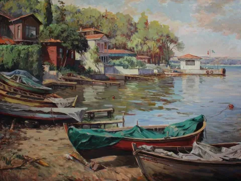 "İsimsiz" eseri AYHAN TÜRKER tarafından 2012 yılında 100x133 cm ölçülerinde Tuval üzeri yağlı boya tekniği ile yapılmıştır.