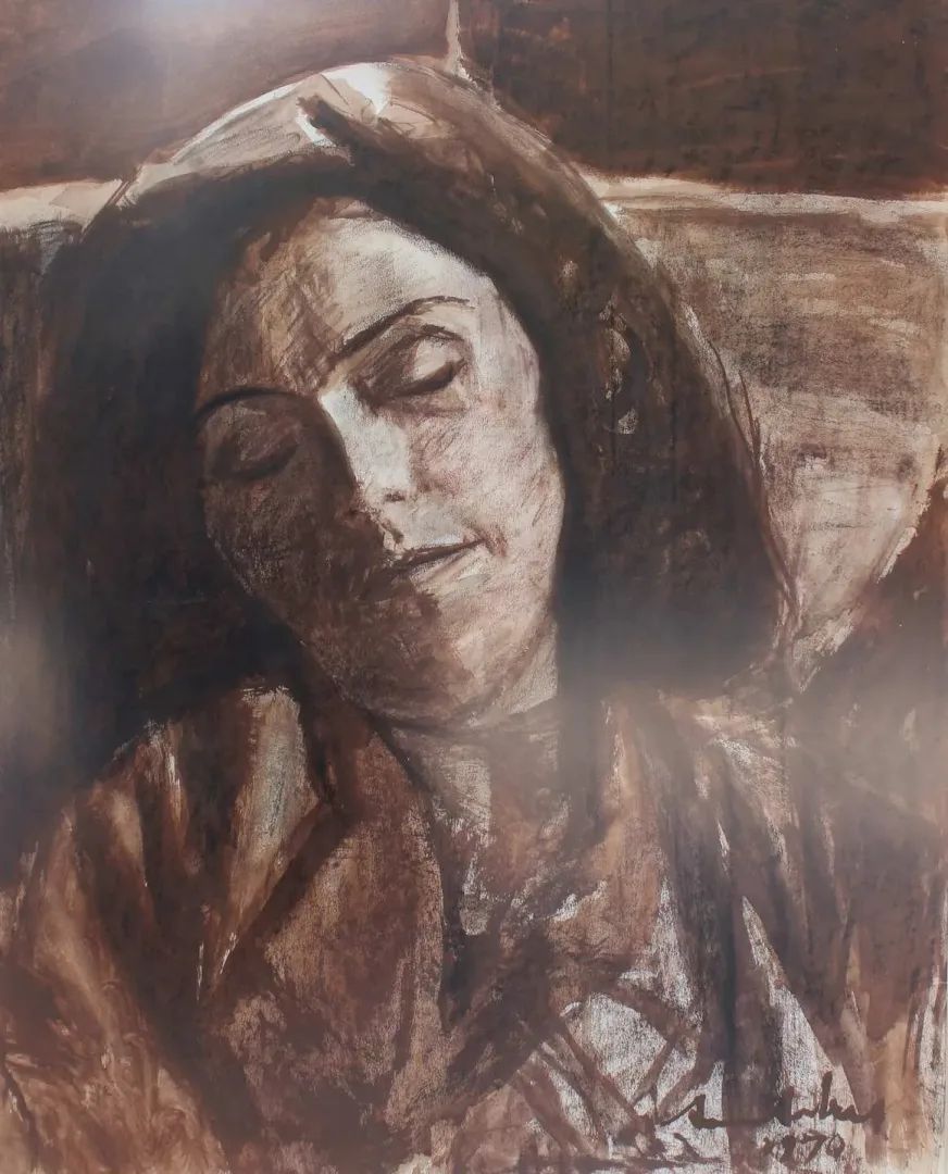 Avni Arbaş — İsimsiz, 1970, kağıt üzerine karışık teknik, 78×64 cm