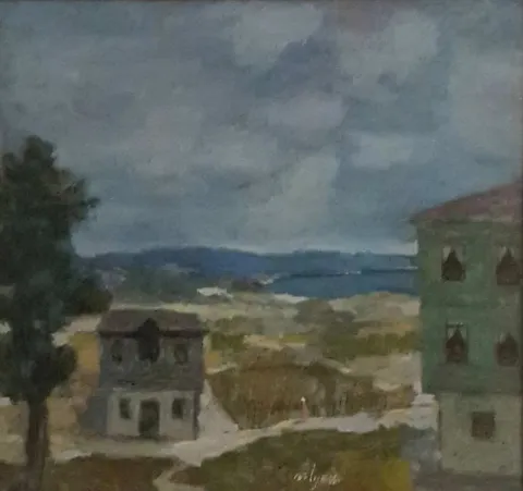 "İsimsiz" eseri NURİ İYEM tarafından 1990 yılında 35x35 cm ölçülerinde Tuval üzeri yağlı boya tekniği ile yapılmıştır.
