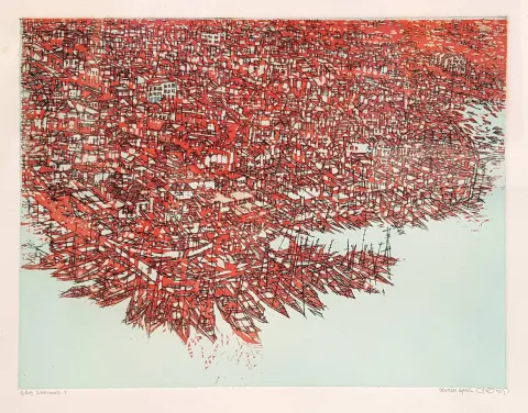 "İsimsiz" eseri DEVRİM ERBİL tarafından 1993 yılında 33x43 cm ölçülerinde Serigrafi tekniği ile yapılmıştır.