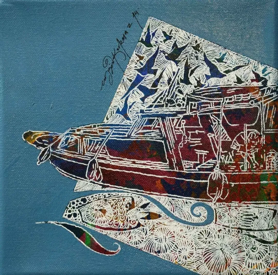 Bu eser ENGİN KORKMAZ tarafından 2014 yılında 20x20 cm ölçülerinde Tuval üzeri akrilik boya tekniği ile yapılmıştır.