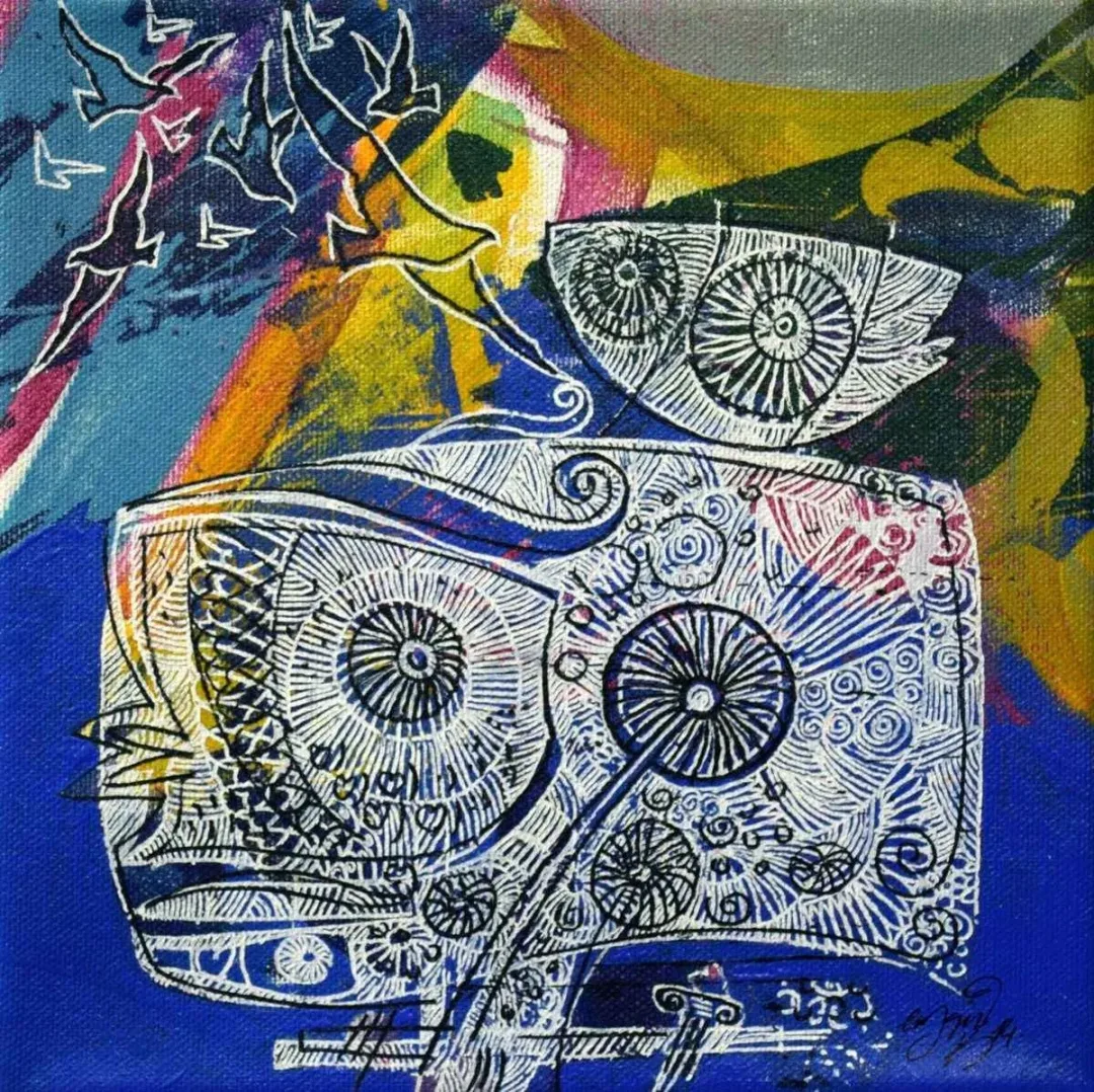 Bu eser ENGİN KORKMAZ tarafından 2014 yılında 20x20 cm ölçülerinde Tuval üzeri akrilik boya tekniği ile yapılmıştır.