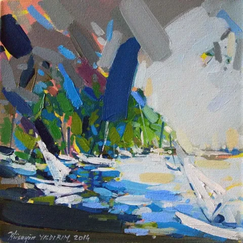 HÜSEYİN YILDIRIM — 2014 Bu eser HÜSEYİN YILDIRIM tarafından 2014 yılında 20x20 cm ölçülerinde Tuval üzeri yağlı boya tekniği ile yapılmıştır.