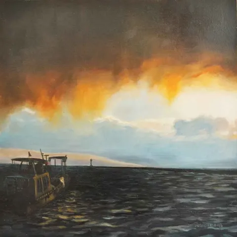 ADEM KİPÇAK — 2014 Bu eser ADEM KİPÇAK tarafından 2014 yılında 20x20 cm ölçülerinde Tuval üzeri yağlı boya tekniği ile yapılmıştır.