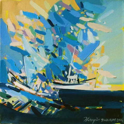 Bu eser HÜSEYİN YILDIRIM tarafından 2014 yılında 20x20 cm ölçülerinde Tuval üzeri yağlı boya tekniği ile yapılmıştır.