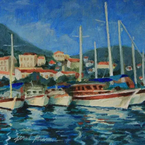 Bu eser MEHMET FERİT PEREMECİ tarafından 2014 yılında 20x20 cm ölçülerinde Tuval üzeri yağlı boya tekniği ile yapılmıştır.