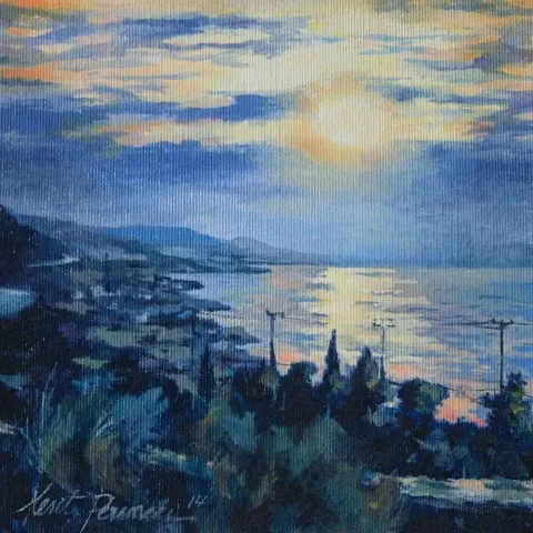 MEHMET FERİT PEREMECİ — 2014 Bu eser MEHMET FERİT PEREMECİ tarafından 2014 yılında 20x20 cm ölçülerinde Tuval üzeri yağlı boya tekniği ile yapılmıştır.