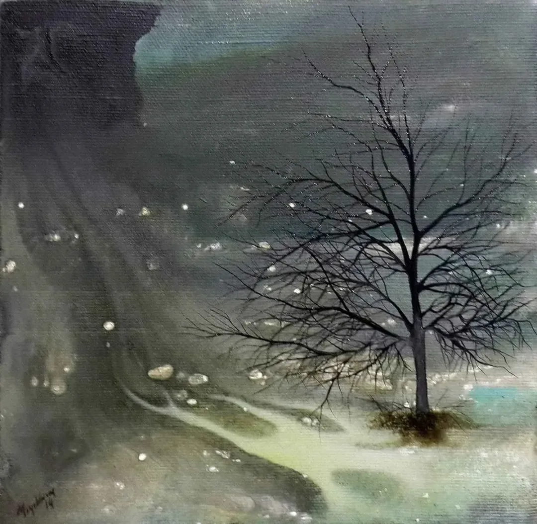 Bu eser MEHMET YILDIRIM tarafından 2014 yılında 20x20 cm ölçülerinde Tuval üzeri yağlı boya tekniği ile yapılmıştır.