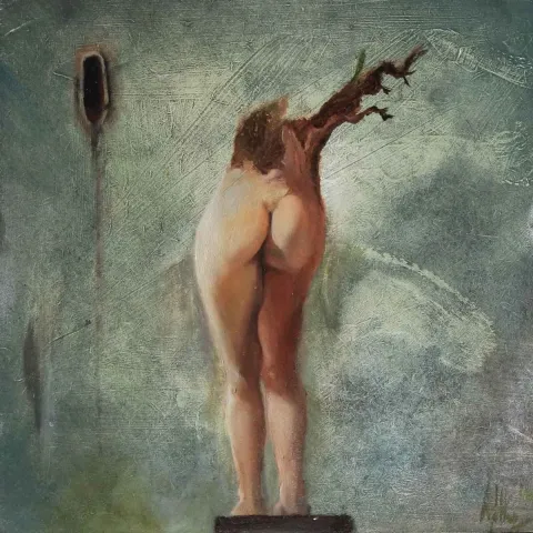 AĞIT UĞUR ULUDAĞ — 2014 Bu eser AĞIT UĞUR ULUDAĞ tarafından 2014 yılında 20x20 cm ölçülerinde Tuval üzeri yağlı boya tekniği ile yapılmıştır.