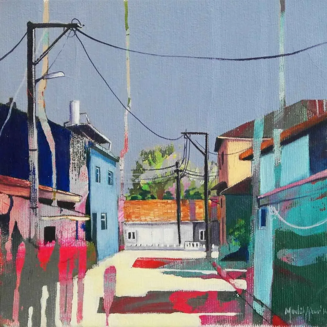 Bu eser MEVLÜT AKAR tarafından 2014 yılında 20x20 cm ölçülerinde Tuval üzeri akrilik boya tekniği ile yapılmıştır.
