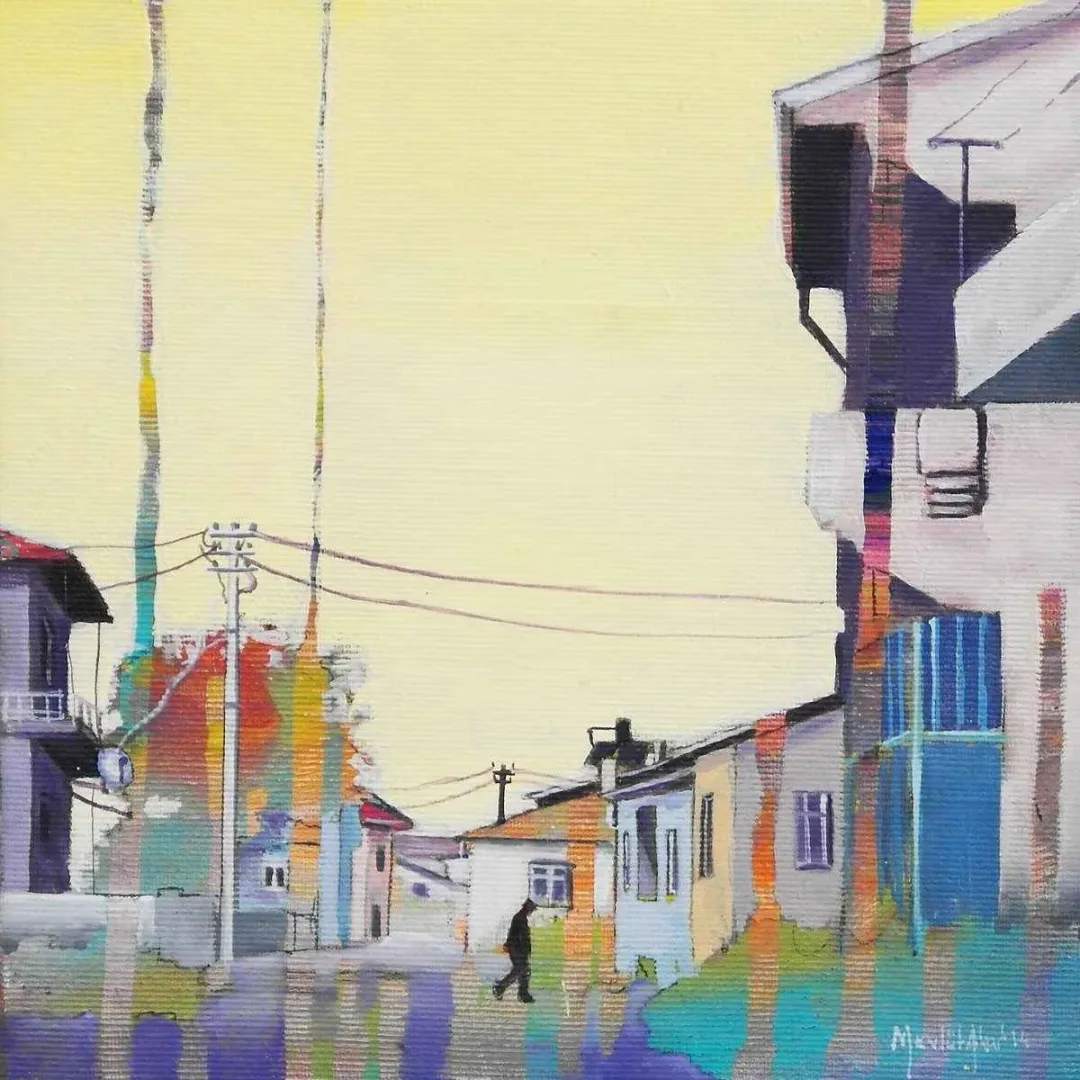 Bu eser MEVLÜT AKAR tarafından 2014 yılında 20x20 cm ölçülerinde Tuval üzeri akrilik boya tekniği ile yapılmıştır.