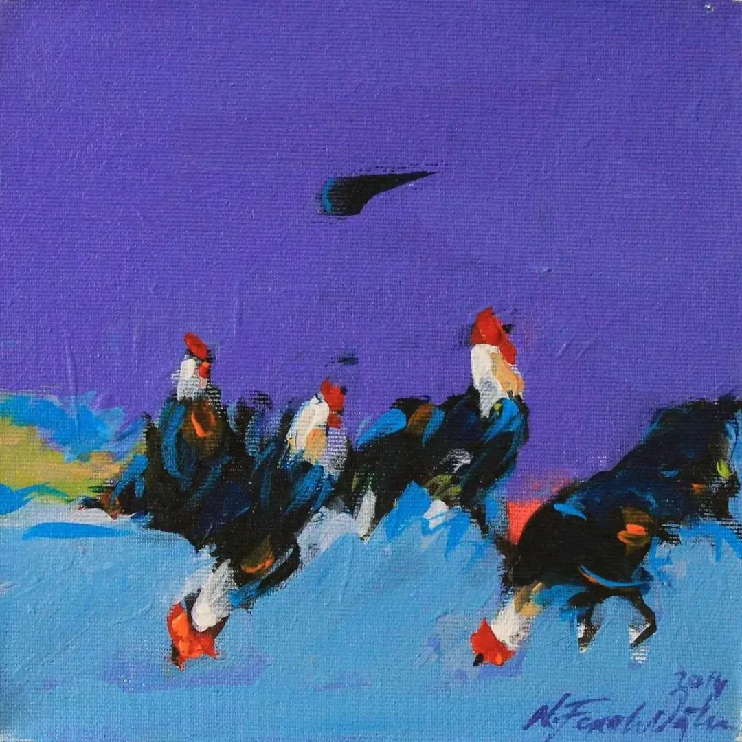 Bu eser NECATİ SEYDİ FERAHOĞLU tarafından 2014 yılında 20x20 cm ölçülerinde Tuval üzeri yağlı boya tekniği ile yapılmıştır.