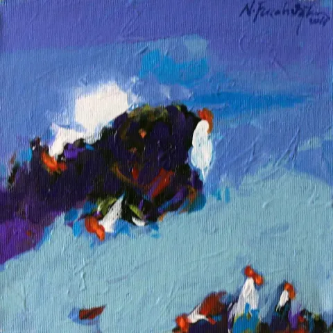 NECATİ SEYDİ FERAHOĞLU — 2014 Bu eser NECATİ SEYDİ FERAHOĞLU tarafından 2014 yılında 20x20 cm ölçülerinde Tuval üzeri yağlı boya tekniği ile yapılmıştır.