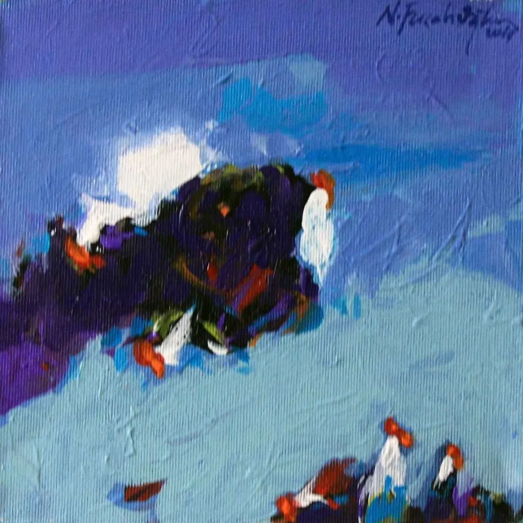 Bu eser NECATİ SEYDİ FERAHOĞLU tarafından 2014 yılında 20x20 cm ölçülerinde Tuval üzeri yağlı boya tekniği ile yapılmıştır.