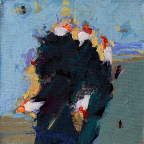 Bu eser NECATİ SEYDİ FERAHOĞLU tarafından 2014 yılında 20x20 cm ölçülerinde Tuval üzeri yağlı boya tekniği ile yapılmıştır.