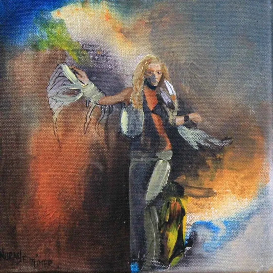 Bu eser NURAY TÜMER tarafından 2014 yılında 20x20 cm ölçülerinde Tuval üzeri yağlı boya tekniği ile yapılmıştır.