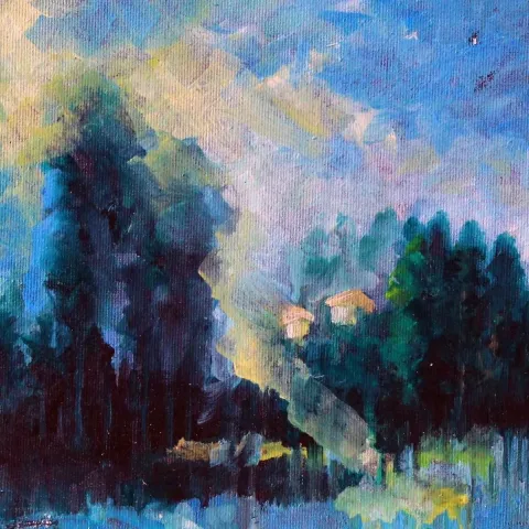 NURHİLAL HARSA — 2014 Bu eser NURHİLAL HARSA tarafından 2014 yılında 20x20 cm ölçülerinde Tuval üzeri yağlı boya tekniği ile yapılmıştır.