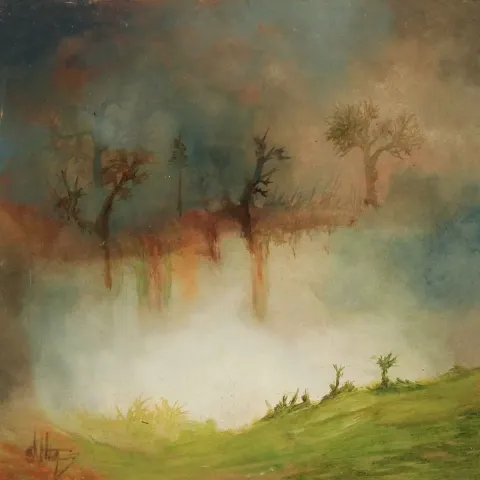 AĞIT UĞUR ULUDAĞ — 2014 Bu eser AĞIT UĞUR ULUDAĞ tarafından 2014 yılında 20x20 cm ölçülerinde Tuval üzeri yağlı boya tekniği ile yapılmıştır.