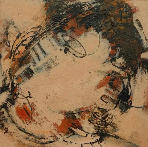 ÖZDEN GEZER — 2014 Bu eser ÖZDEN GEZER tarafından 2014 yılında 20x20 cm ölçülerinde Tuval üzeri akrilik boya tekniği ile yapılmıştır.