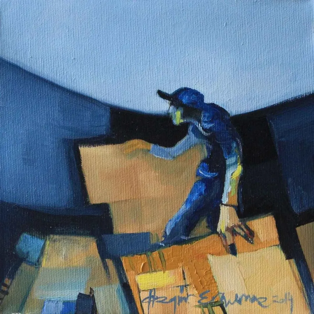 Bu eser ÖZGÜR ERYILMAZ tarafından 2014 yılında 20x20 cm ölçülerinde Tuval üzeri akrilik boya tekniği ile yapılmıştır.