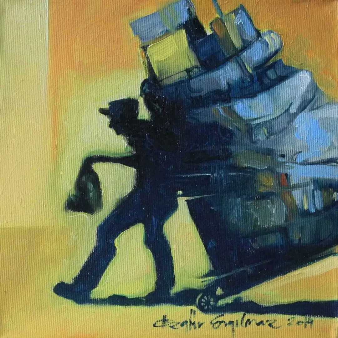 Bu eser ÖZGÜR ERYILMAZ tarafından 2014 yılında 20x20 cm ölçülerinde Tuval üzeri akrilik boya tekniği ile yapılmıştır.