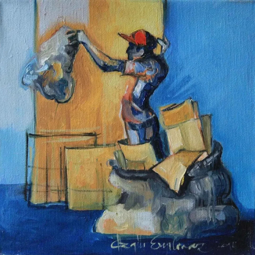 Bu eser ÖZGÜR ERYILMAZ tarafından 2014 yılında 20x20 cm ölçülerinde Tuval üzeri akrilik boya tekniği ile yapılmıştır.