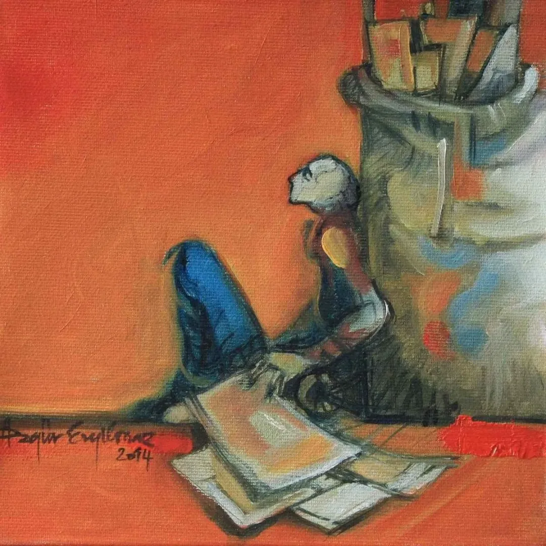 Bu eser ÖZGÜR ERYILMAZ tarafından 2014 yılında 20x20 cm ölçülerinde Tuval üzeri akrilik boya tekniği ile yapılmıştır.