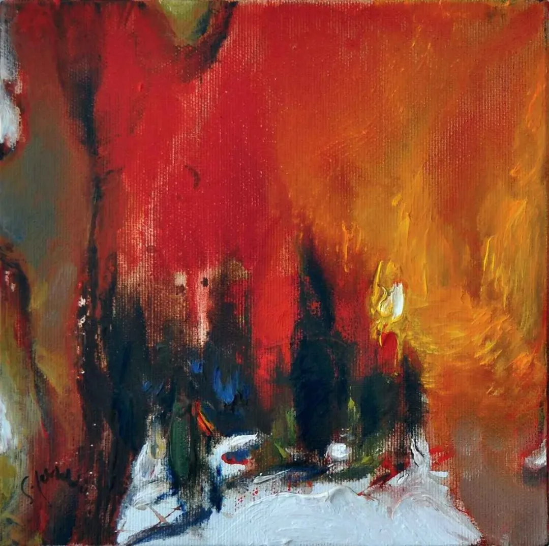 Bu eser SERDAR LEBLEBİCİ tarafından 2014 yılında 20x20 cm ölçülerinde Tuval üzeri yağlı boya tekniği ile yapılmıştır.