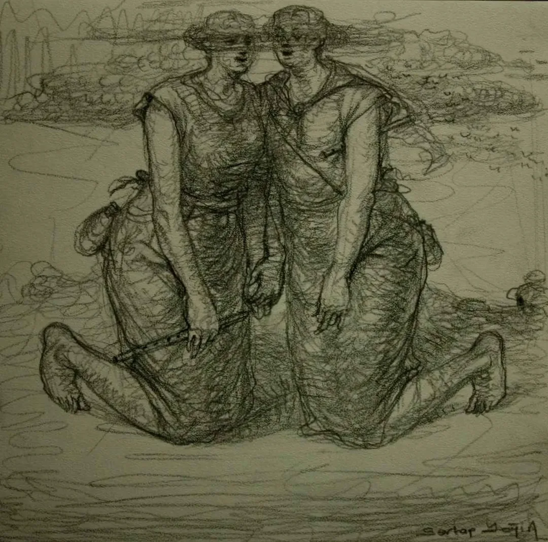 yakınlaştır "İsimsiz" eseri SERTAP YEĞİN tarafından 2014 yılında 20x20 cm ölçülerinde Kağıt üzeri desen tekniği ile yapılmıştır.