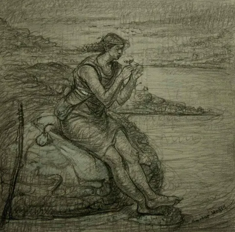 Bu eser SERTAP YEĞİN tarafından 2014 yılında 20x20 cm ölçülerinde Kağıt üzeri desen tekniği ile yapılmıştır.