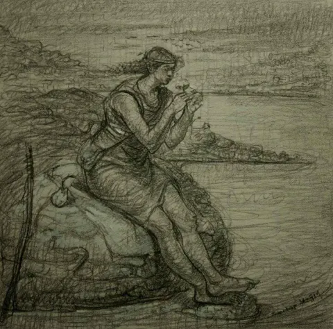 Bu eser SERTAP YEĞİN tarafından 2014 yılında 20x20 cm ölçülerinde Kağıt üzeri desen tekniği ile yapılmıştır.